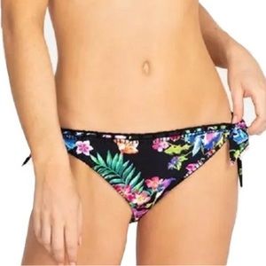 New Johnny Was Floral Caribbean Hipster Bikini Bottoms Tie Sides Small